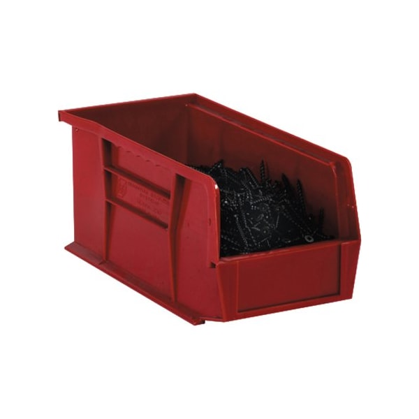 Partners Brand Hang & Stack Storage Bin, Red, 14.8 in W, 5.5 in L, 12 PK BINP1555R - main