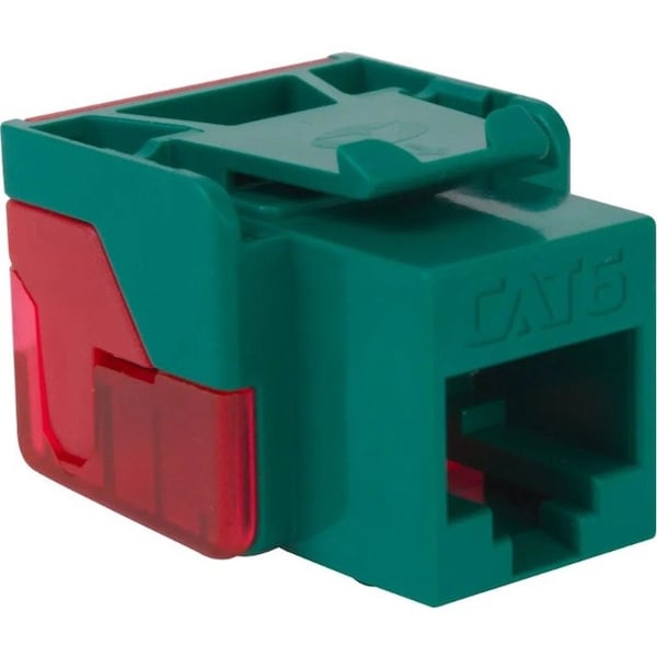 Icc Cat6 RJ45 Keystone Jack, Green IC1078L6GN - main