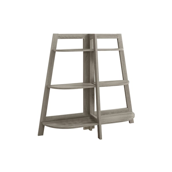 Homeroots 47" Taupe Particle Board and Wood Six Tier Etagere Bookcase 489808 - main