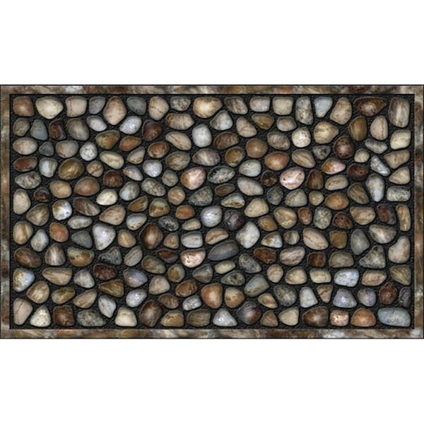 Apache Mills APACHE MILLS Masterpiece AP759-1029F Door Mat, River Rocks Pattern, 30 in L, 18 in W AP759-1029F - main