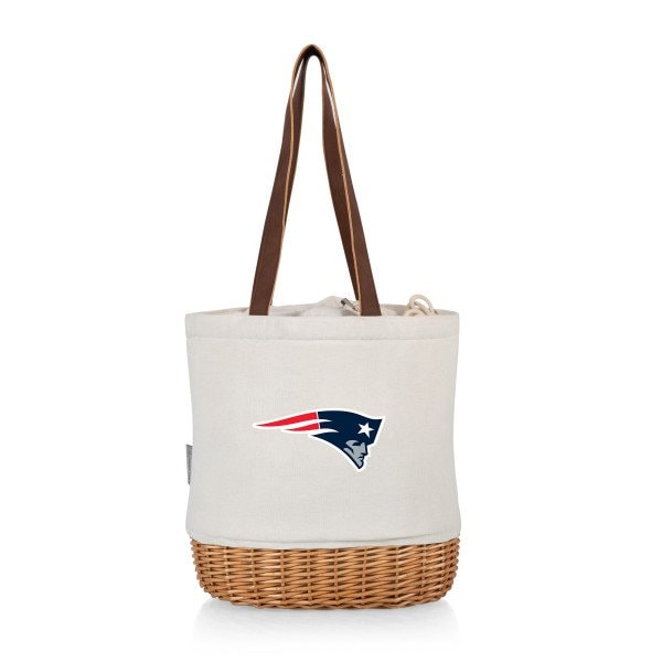 Picnic Time Family Of Brands NFL New England Patriots - Pico Willow and Canvas Lunch Basket 200-00-187-194-2 - main