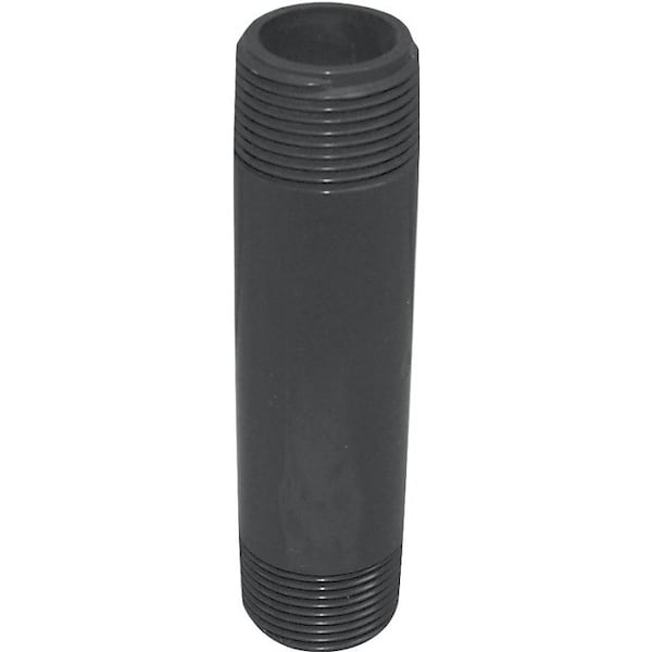 Genova Products Lasco 205050Bc Pipe Nipple, 1/2 In, Npt, Pvc, Gray, Sch 80 Schedule, 5 In L 403-050 - main