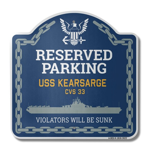 Signmission USS KEARSARGE CVS 33, 18 Inch x 18 Inch, Heavy Gauge Aluminum A-DES-N-1818-3622 - main