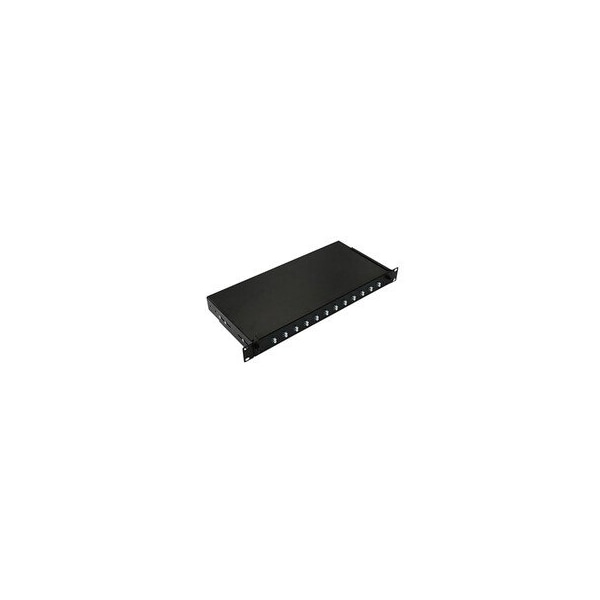Cable Wholesale 24 Port LC Slide Rack Fiber Optic Patch Panel, 1U, Singlemode, Duplex 68F5-00224 - main