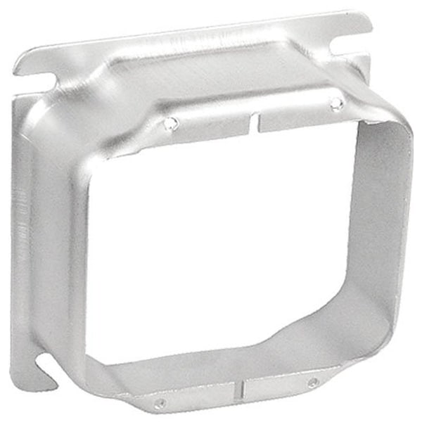 Southwire Device Ring, 1-1/4 in L, 4 in W, Square, 2-Gang, Steel, Silver, Galvanized 52C21-UPC - main