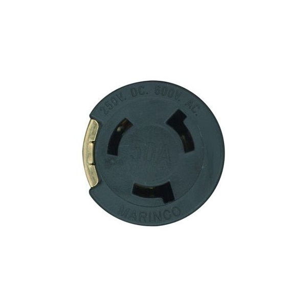 Ericson Locking Receptacle, Non-NEMA, 50 A, 250/600V AC, Single Phase, 3 Pole, Flush Mount, Screw Terminals 3769 - main