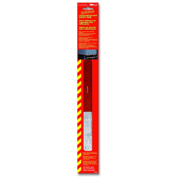 Trimbrite PINSTRIPES Light Reflective 18 Inch Stripe 2 Inch Width Set of 2 7 Inch White 11 Inch Red Alternat T9945 - main