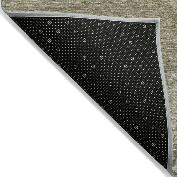 Homeroots 3' X 5' Beige And Fern Green Abstract Washable Indoor Outdoor Area Rug 630825 - main