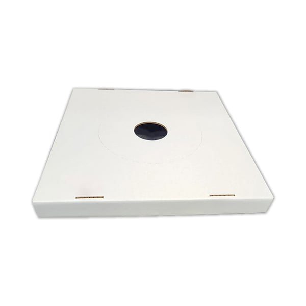 Alp Waste & Recycling Lids, Blank White, Corrugated Cardboard, 28 W/Dia, 10 PK ALP-C-42G-10PK-L-Standard - main