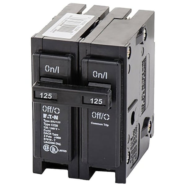Eaton Cutler-Hammer Circuit Breaker, BR Series, 125A, 2 Pole, 120/240V AC, 10kA BR2125 - main