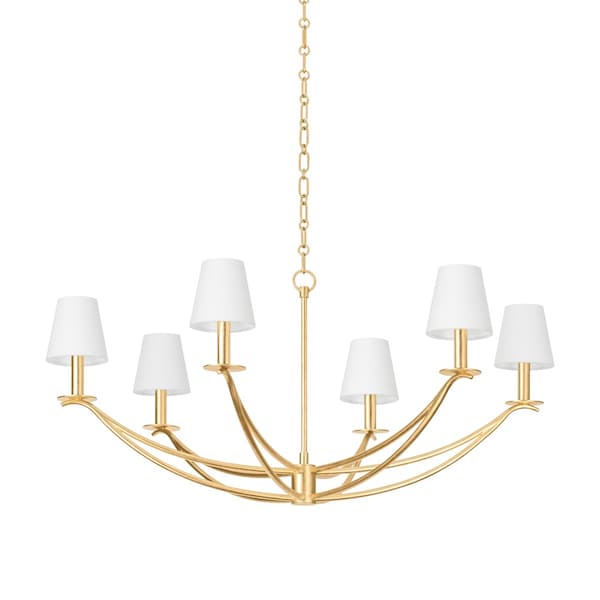 Troy Lighting Bo 6 Light Chandelier 41 In. Vintage Gold Leaf F1341-VGL - main