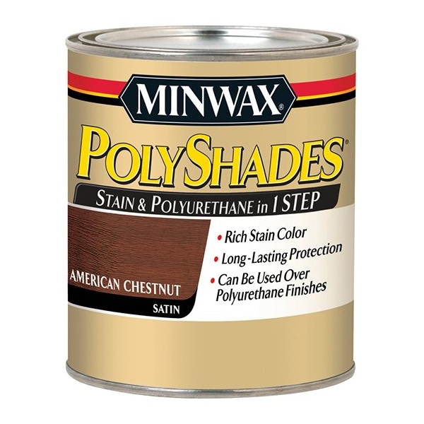 Polyshades 1/2 Pt American Chestnut Wood Stain And Polyurethane, Satin 21375 - main