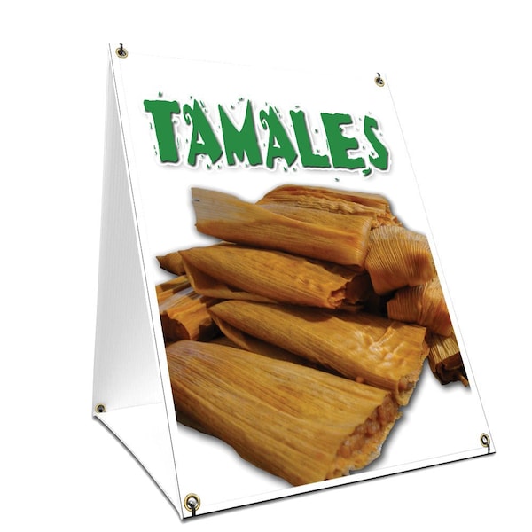 Signmission Tamales, 36 Inch x 24 Inch A-frame Yard Sign, Plastic Sign SBC-2436-Tamales - main