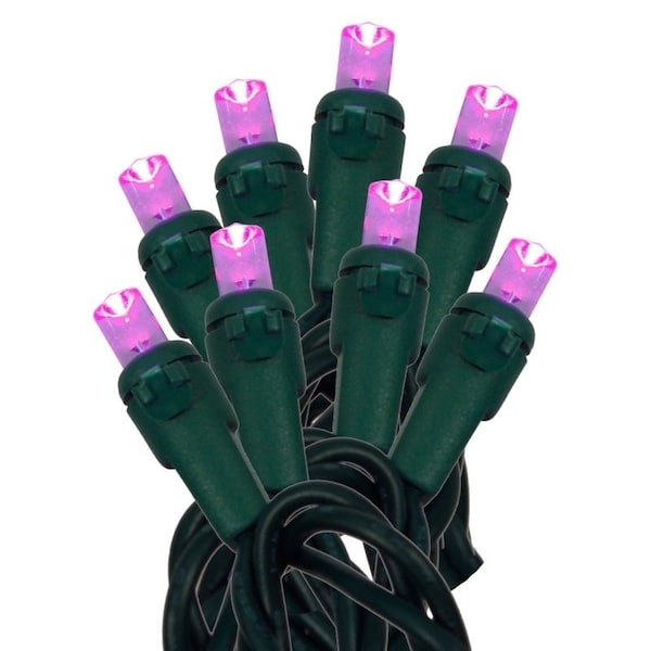 Hometown Holidays Light Set, Christmas, 120 V, 4.8 W, 70-Lamp, LED Lamp, Purple Lamp, 18.58 ft L U15E302H - main