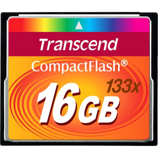 Transcend Information Flash Memory Card - 16 Gb - Compactflash Card - 3.3/5 V - Ata - TS16GCF133 - main