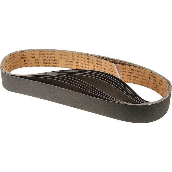 Grizzly 4" x 79" S/C Sanding Belt 60 Grit, 10PK T26604 - main