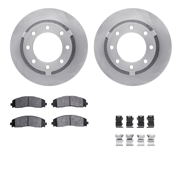 Dynamic Friction Co DFC Brake Rotor- Heavy Duty Brake Pad includes Hardware 6412-54302 - main
