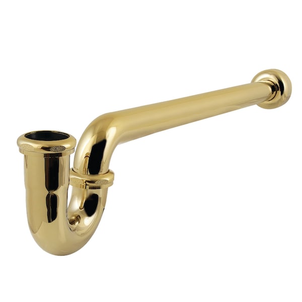 Kingston Brass 1-1/2 in. P-Trap with Box Flange, 19 in. Length, 18 Gauge, Polished Brass CC6122 - main