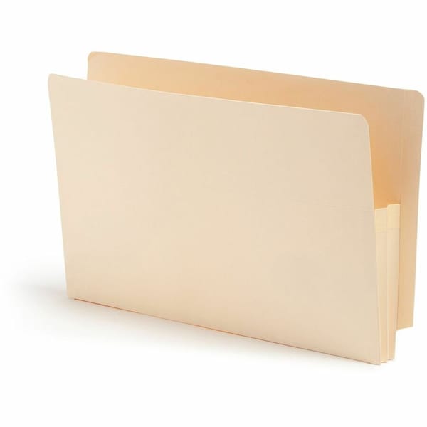 Smead MANILA END TAB FILE POCKETS, 1.75in EXPANSION, LEGAL SIZE, MANILA, 25PK 76114 - main