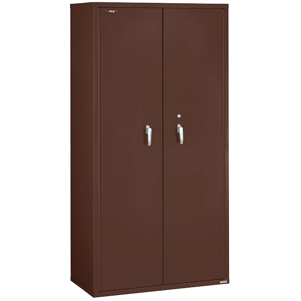 Fireking Storage Cabinet, 1 Hr Fire, 72" H, end tabs, Legal Brown CF7236-MDBR-LGL - main