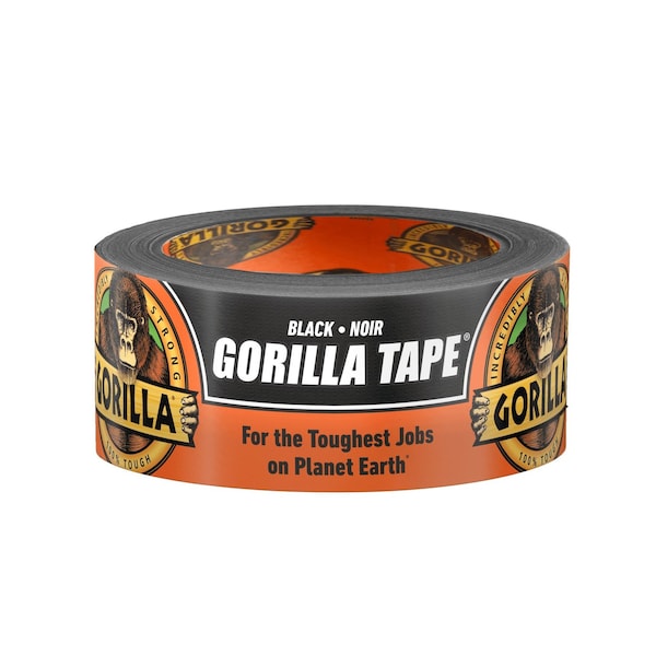Gorilla Glue Duct Tape, Black, 50 yd L, 1-7/8 in W 108084 - main