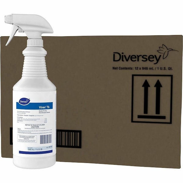 Diversey Disinfectant Cleaner, Trigger Spray Bottle, Lemon, 12 PK 04743 - main