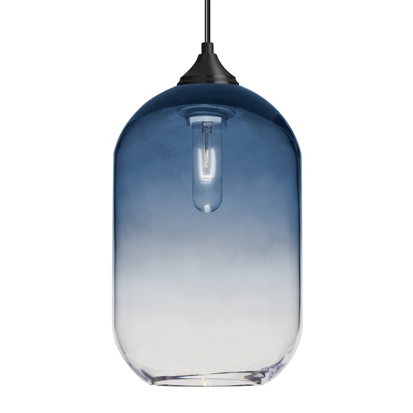 Besa Lighting Besa Omega 12 Pendant, Steel/Clear, Black Finish, 1x 60W MAX E26 Base 1JT-OMEGA12ST-BK - main