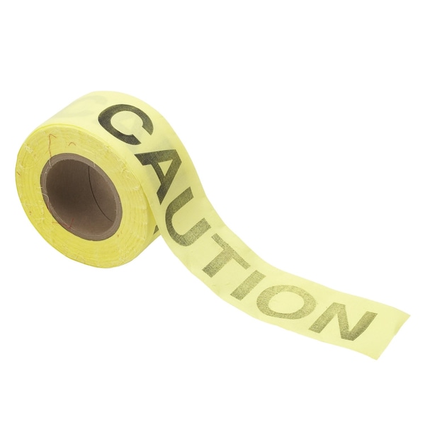 Brady Re-Pulpable Caution Barricade Tape, Biodegradable Cotton, Black on Yellow, 3in x 150ft, 200PK 91083 - main