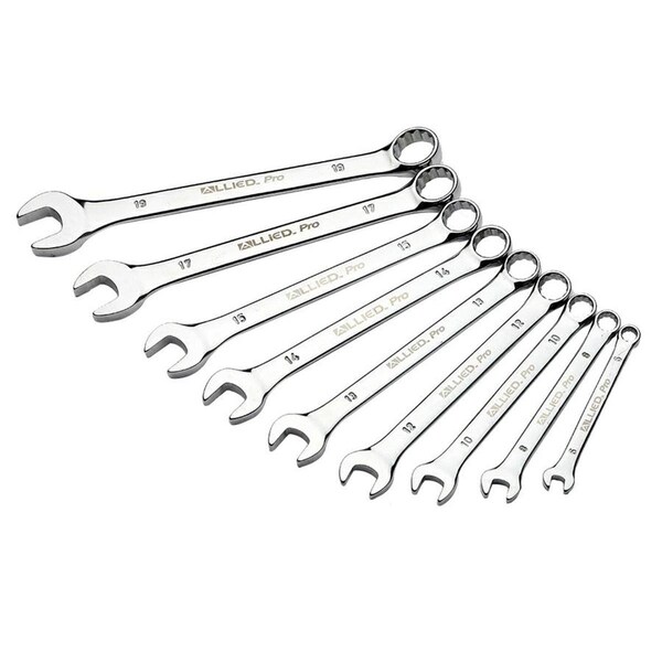 Allied Metric Full Polished Combination Wrench Set - 9 Piece 20303 - main