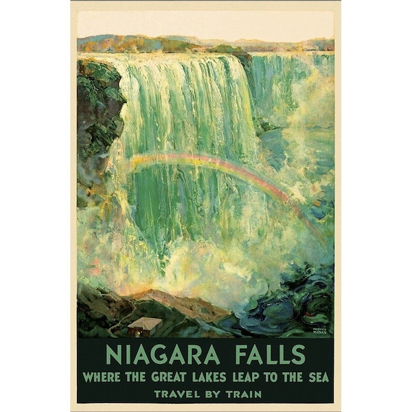 Homeroots 36" X 54" Niagra Falls New York C1920S Vintage Travel Poster Wall Art 394324 - main
