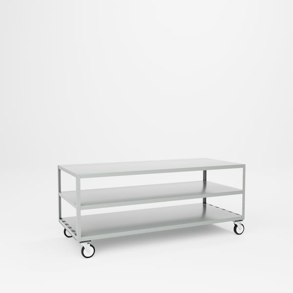 Pucel Mobile Table, 72 in W x 30 in H x 30 in D, Gray MT-3072-3P - main