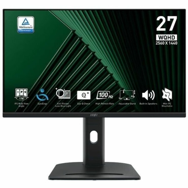 Msi Pro PRO MP275QPG 27" Class WQHD LCD Monitor - 16:10 - Matte Black PROMP275QPG - main