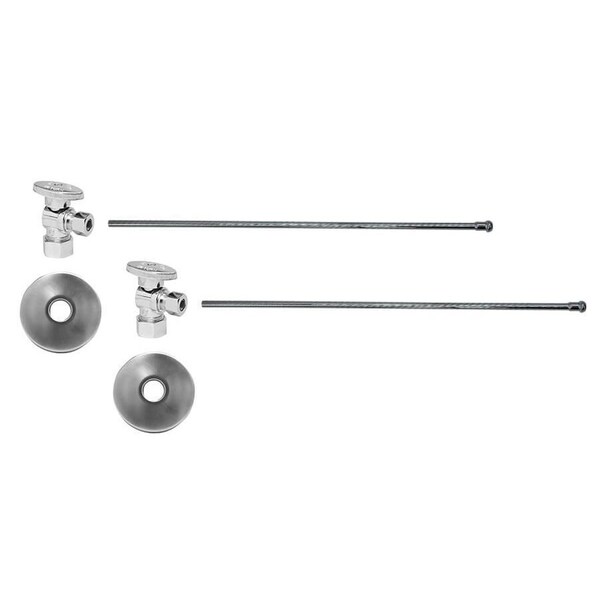 Mountain Plumbing Lavatory Supply Kit - Brass Oval Handle with 1/4 Ball Valve MT403-NL - Angle, No Trap MT493BO-NL/MB - main