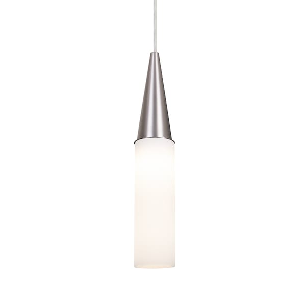 Besa Lighting Besa Metro 14 Pendant, Opal Matte, Satin Nickel Finish, 1x 9W MAX E26 Base 1JT-METRO14-LED-SN - main