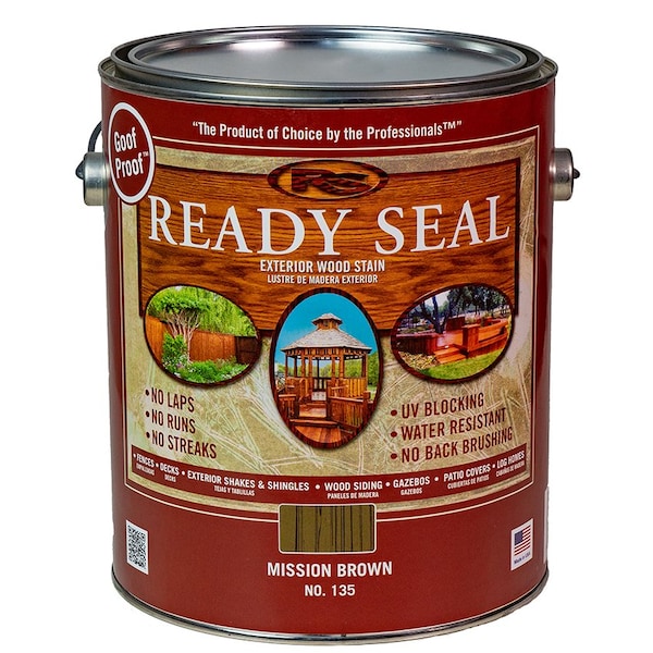 Ready Seal 1 Gal 370026 Mission Brown Exterior Stain & Sealer For Wood M90037 - main