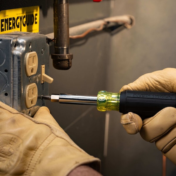 Klein Tools Multi-Bit Screwdriver / Nut Driver, 11-in-1, 8 Tips