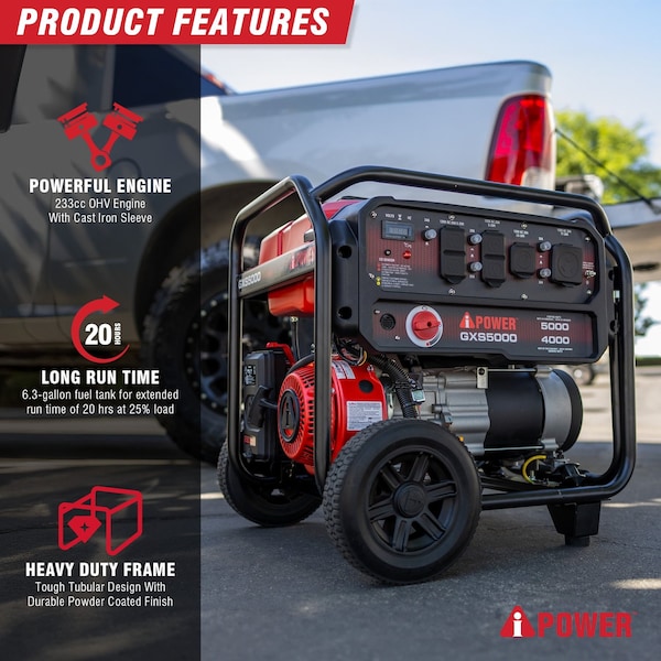 Aipower 5000/4000W Portable Inverter Generator GXS5000 - main