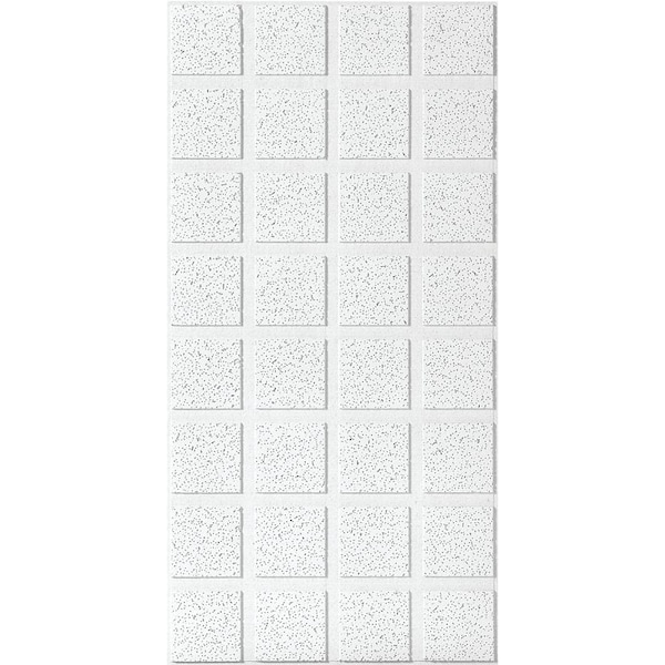 Radar USG R2862 Ceiling Panel, 4 ft L, 2 ft W, 3/4 in Thick, Mineral Fiber, White/Beige/Gray, 6PK 829862 - main