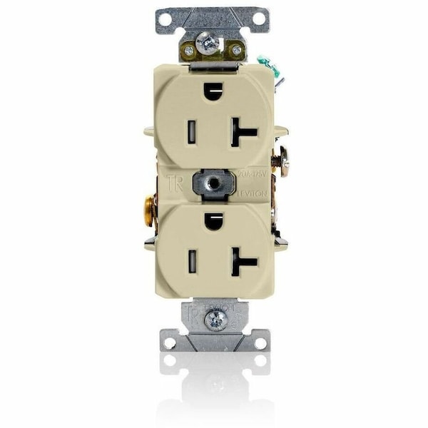 Leviton Plugs&Rcptcls, 20A, 125VAC, Ivry, PBT, PK1 T5362-I - main