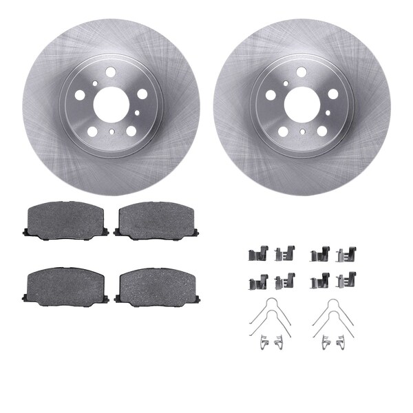Dynamic Friction Co DFC Brake Rotor with 5000 Brake Pads and Hardware Kit 6512-76284 - main