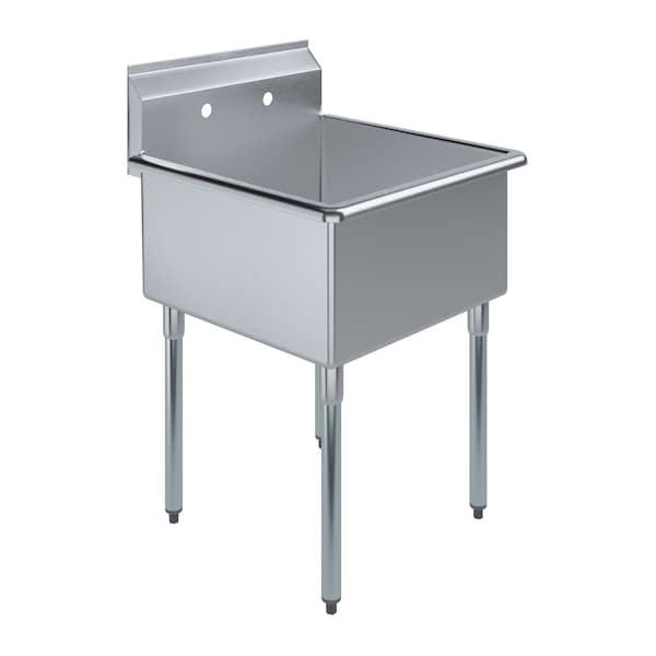 Amgood Stainless Steel Utility Sink. Bowl 24 in. x 24 in. x 14 in. No Faucet SINK S1C-242414-NF-Z - main