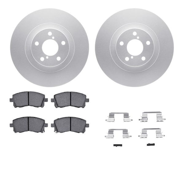 Dynamic Friction Co DFC GEOSPEC Coated Rotors with 5000 Brake Pads - Ceramic and Hardware 4512-13075 - main