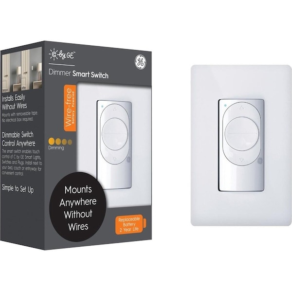 Ge Smart Switch, 3-Way, Bluetooth, Wireless, White 93105004 - main