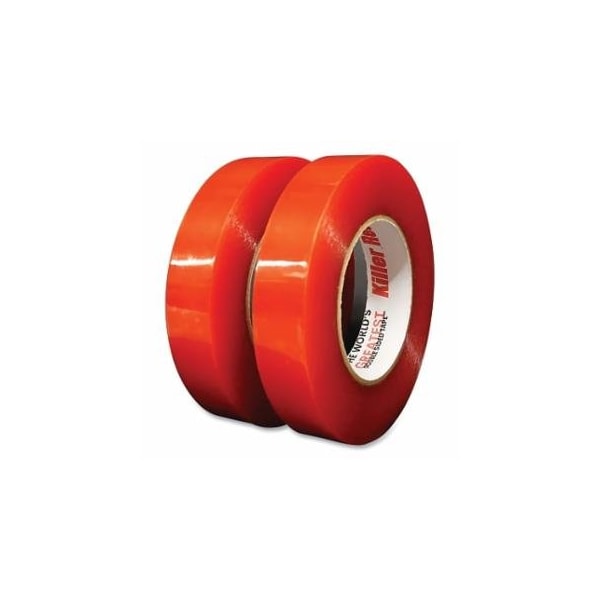 Bron Tapes Killer Red Double Sided Tape, BT-3854, 1 in W x 36 yd L, Clear with Red Liner, 36PK 978-102362 - main