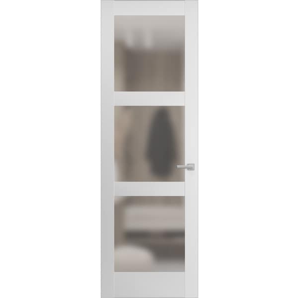 Sartodoors Hidden Door, Lucia 2552 White Silk Concealed Metal Frame 36 x 96 Left Inswing LUCIA2552MF-BEM-36x96-LH-I - main