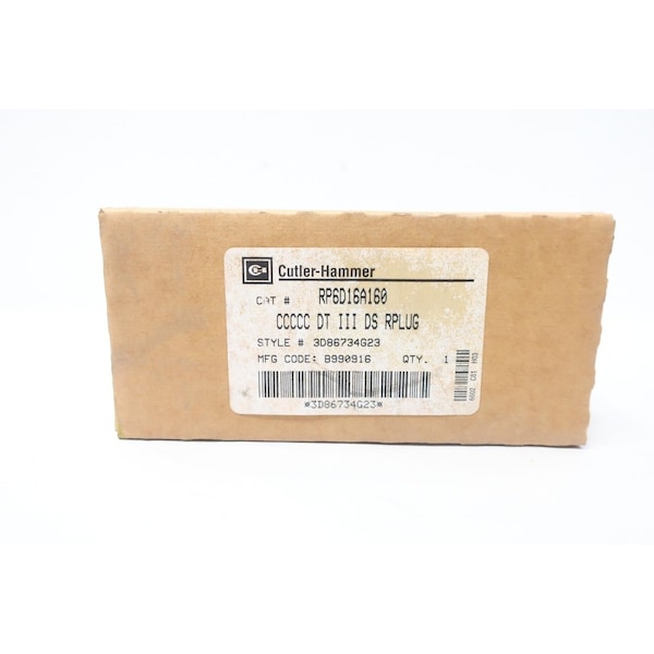 Eaton Cutler-Hammer DS CIRCUIT BREAKER 1600A RATING PLUG CCCCC DT IIIR RP6D16A160 - main
