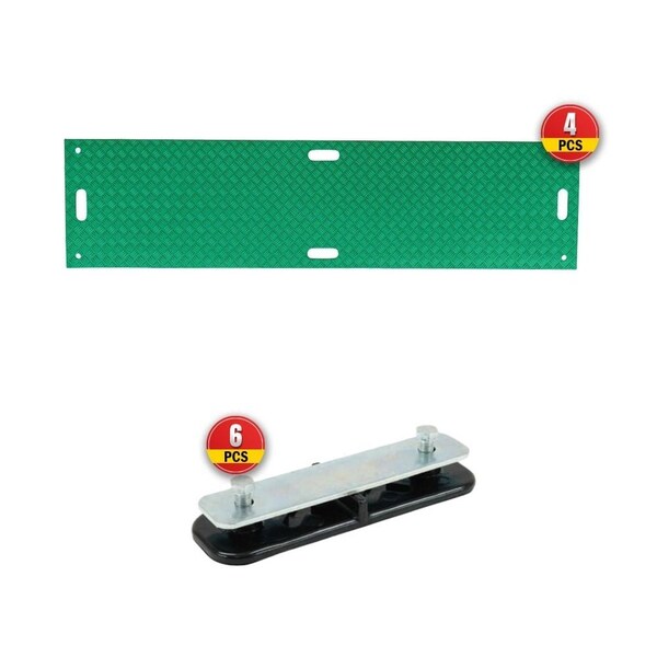 Mytee Products Mytee Products 4PK 2ft x 8ft Green Ground Protection Mats & 6 Pcs Single Connectors 10GPM-2805-GREEN-SINGLE - main