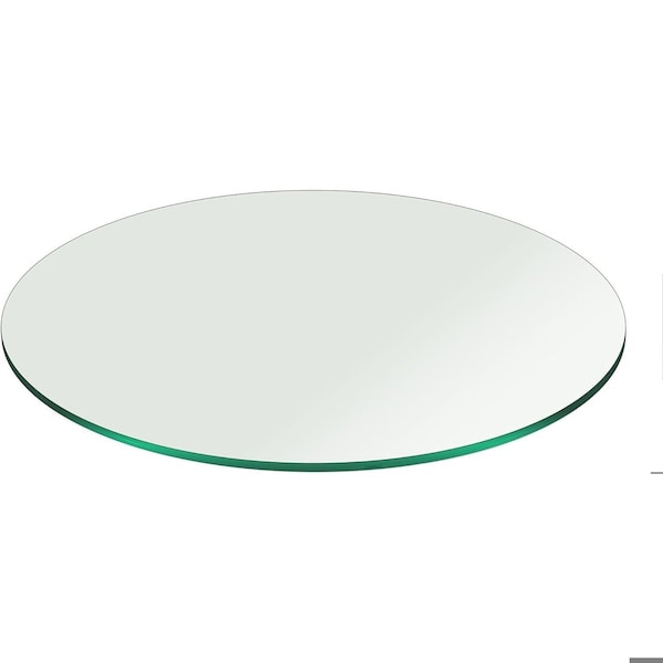Fab Glass And Mirror 36in in Round Glass Table Top 3/8in Thick Pencil Polish Edge Tempered by, Wall Mirror 36RT10THPETE - main