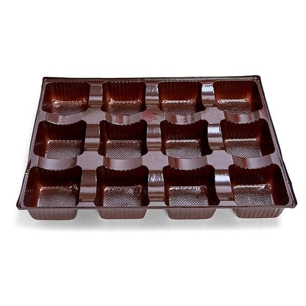 Nashville Wraps Brown 12 pc Strawberry Trays, 11 5/8 x 8 1/2 x 1 1/2in, 50PK 50SB12 - main