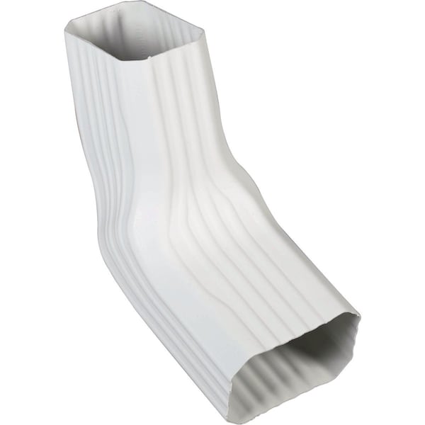 Amerimax Home Products 2'' x 3'' A/B White Vinyl Transition Elbow 37066HP - main
